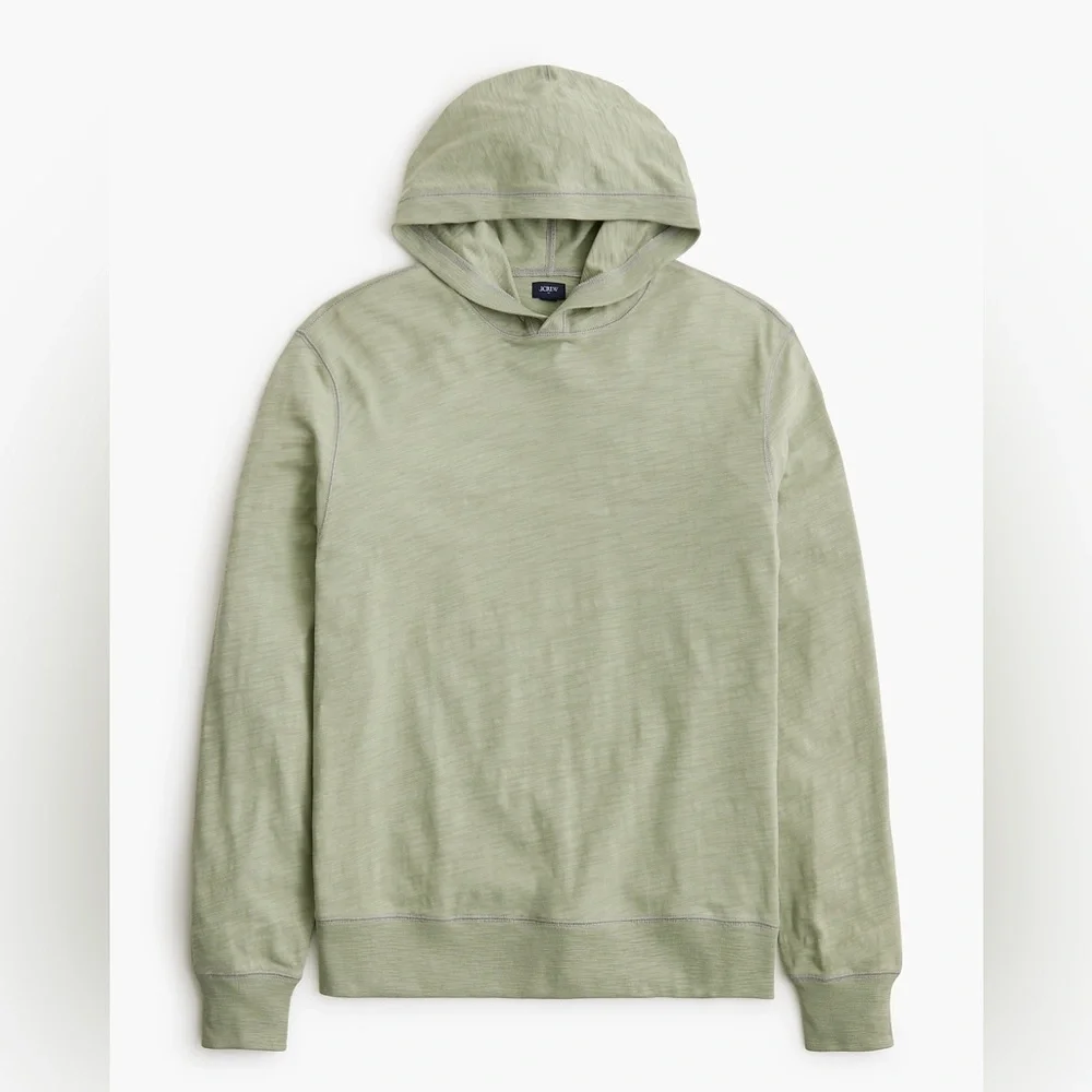 J crew Slub jersey hoodie green